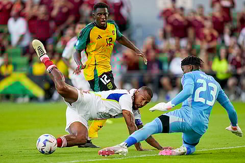 Venezuela's Salomon Rondon scores a goal